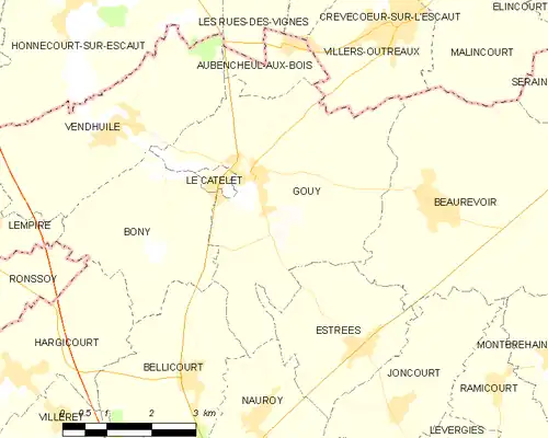 Detailkaart van de gemeente