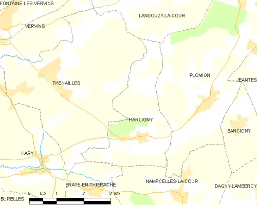 Detailkaart van de gemeente