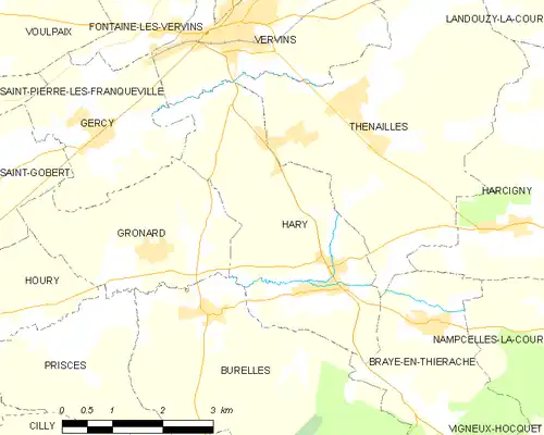 Detailkaart van de gemeente