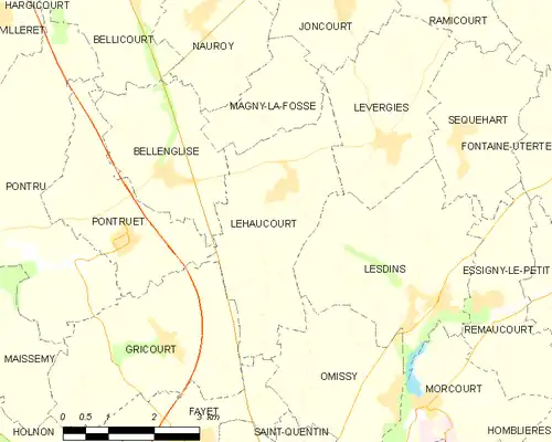 Detailkaart van de gemeente