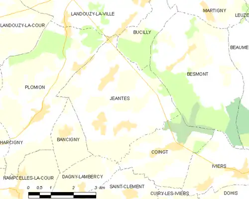 Detailkaart van de gemeente