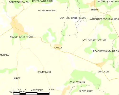 Detailkaart van de gemeente