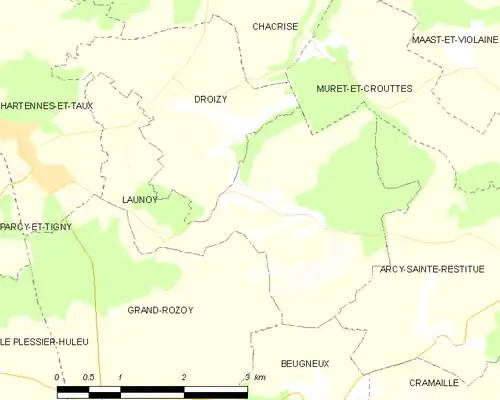 Detailkaart van de gemeente