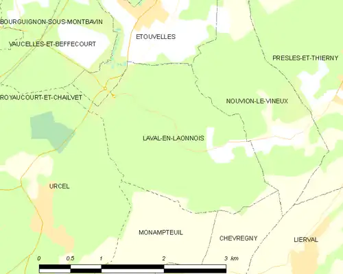 Detailkaart van de gemeente