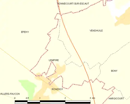 Detailkaart van de gemeente