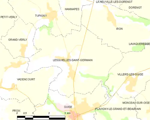 Detailkaart van de gemeente