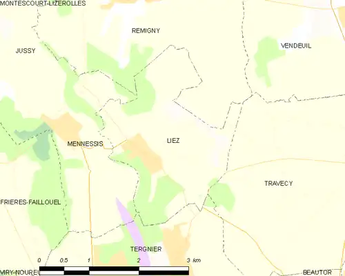 Detailkaart van de gemeente