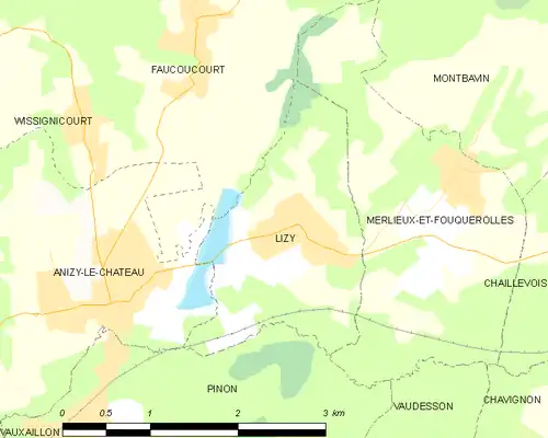Detailkaart van de gemeente