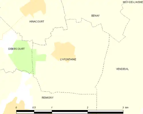 Detailkaart van de gemeente