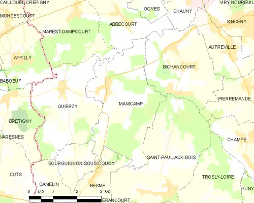 Detailkaart van de gemeente