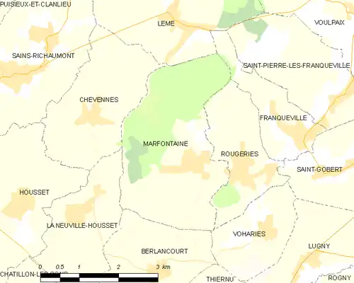 Detailkaart van de gemeente