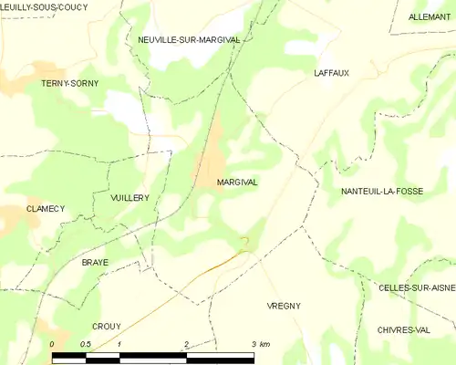 Detailkaart van de gemeente