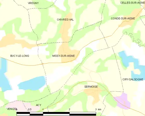 Detailkaart van de gemeente