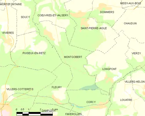 Detailkaart van de gemeente