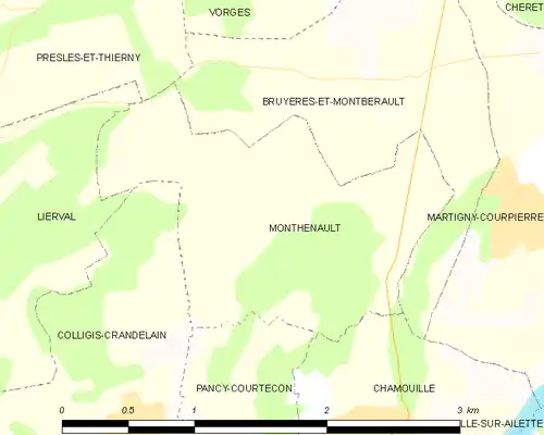 Detailkaart van de gemeente