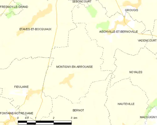 Detailkaart van de gemeente