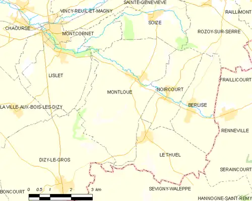 Detailkaart van de gemeente