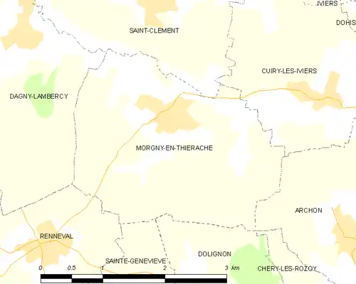 Detailkaart van de gemeente