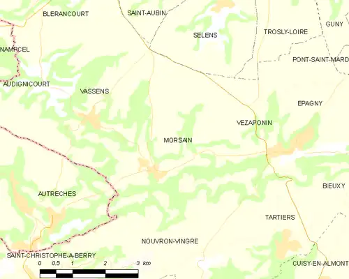 Detailkaart van de gemeente