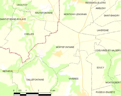 Detailkaart van de gemeente