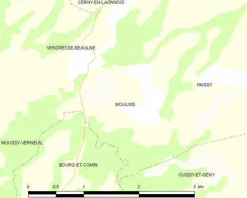 Detailkaart van de gemeente