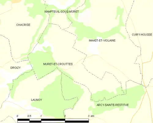 Detailkaart van de gemeente