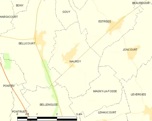 Detailkaart van de gemeente