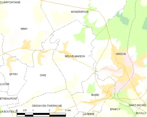 Detailkaart van de gemeente