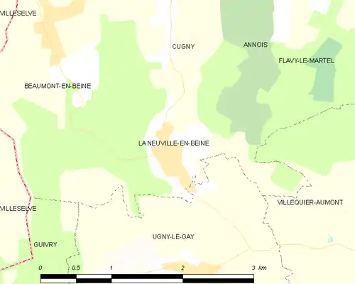 Detailkaart van de gemeente