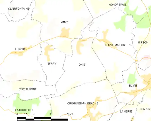 Detailkaart van de gemeente