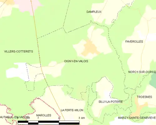 Detailkaart van de gemeente