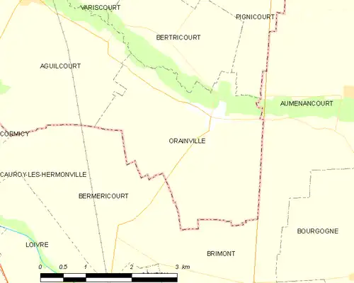 Detailkaart van de gemeente