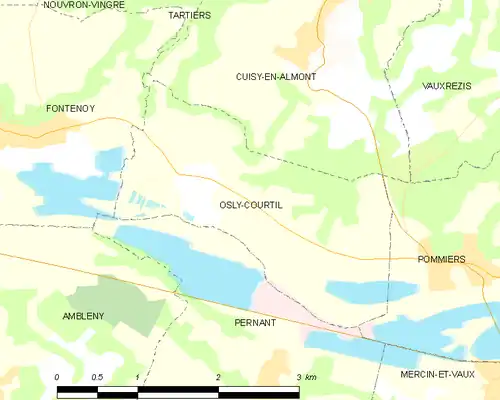 Detailkaart van de gemeente