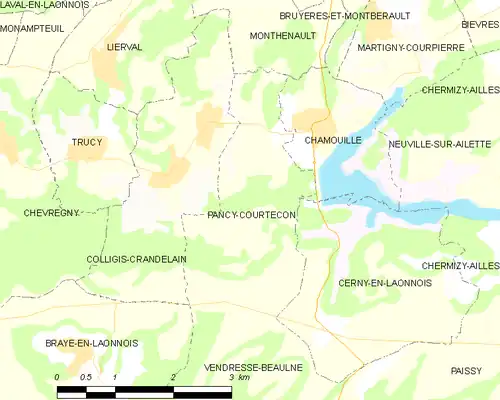 Detailkaart van de gemeente