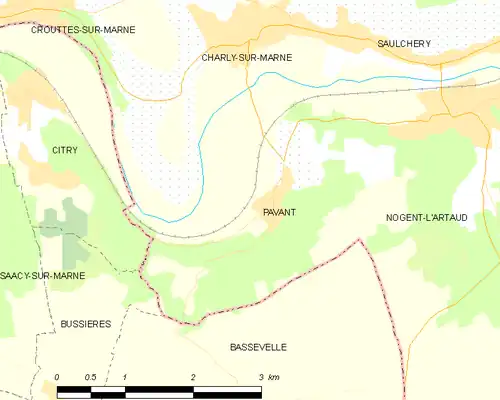 Detailkaart van de gemeente