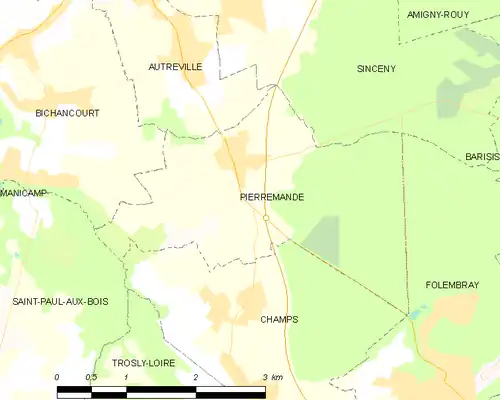 Detailkaart van de gemeente