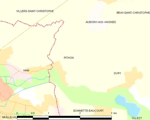 Detailkaart van de gemeente