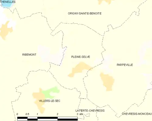 Detailkaart van de gemeente