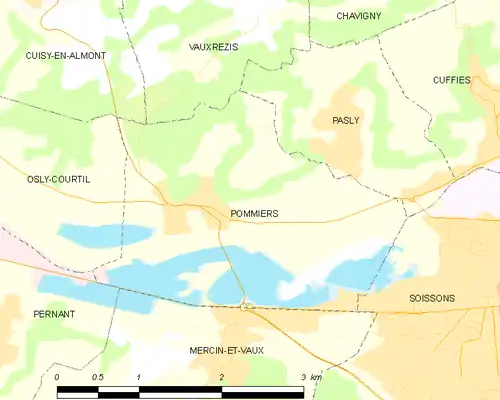 Detailkaart van de gemeente