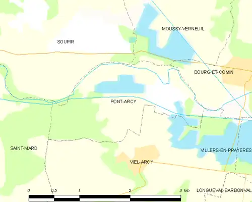 Detailkaart van de gemeente