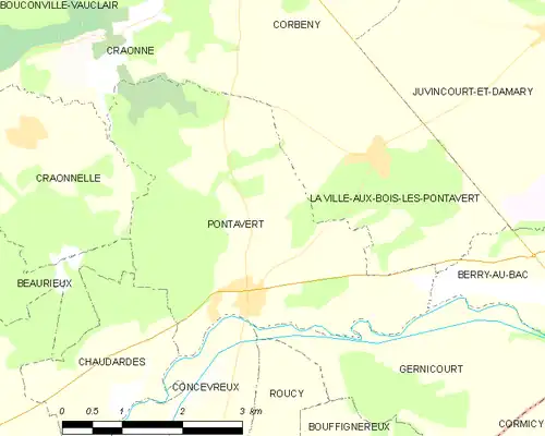 Detailkaart van de gemeente