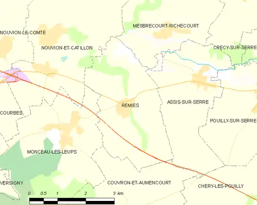 Detailkaart van de gemeente