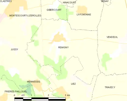 Detailkaart van de gemeente