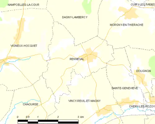 Detailkaart van de gemeente