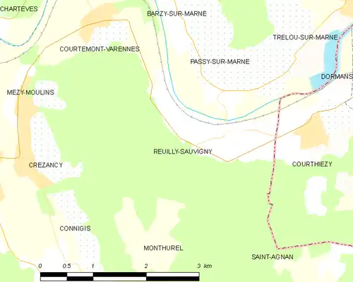 Detailkaart van de gemeente