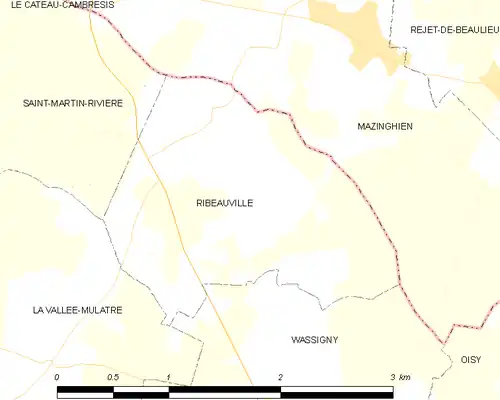 Detailkaart van de gemeente