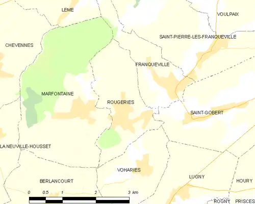 Detailkaart van de gemeente