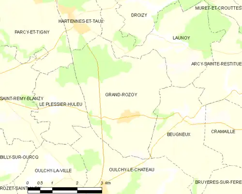 Detailkaart van de gemeente