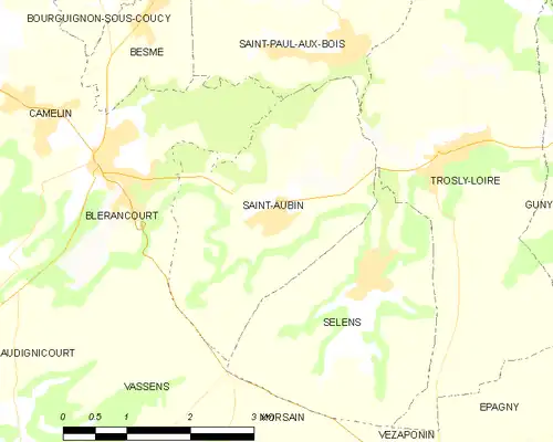 Detailkaart van de gemeente