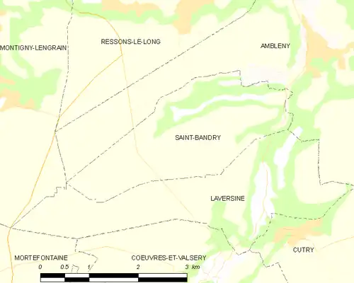 Detailkaart van de gemeente